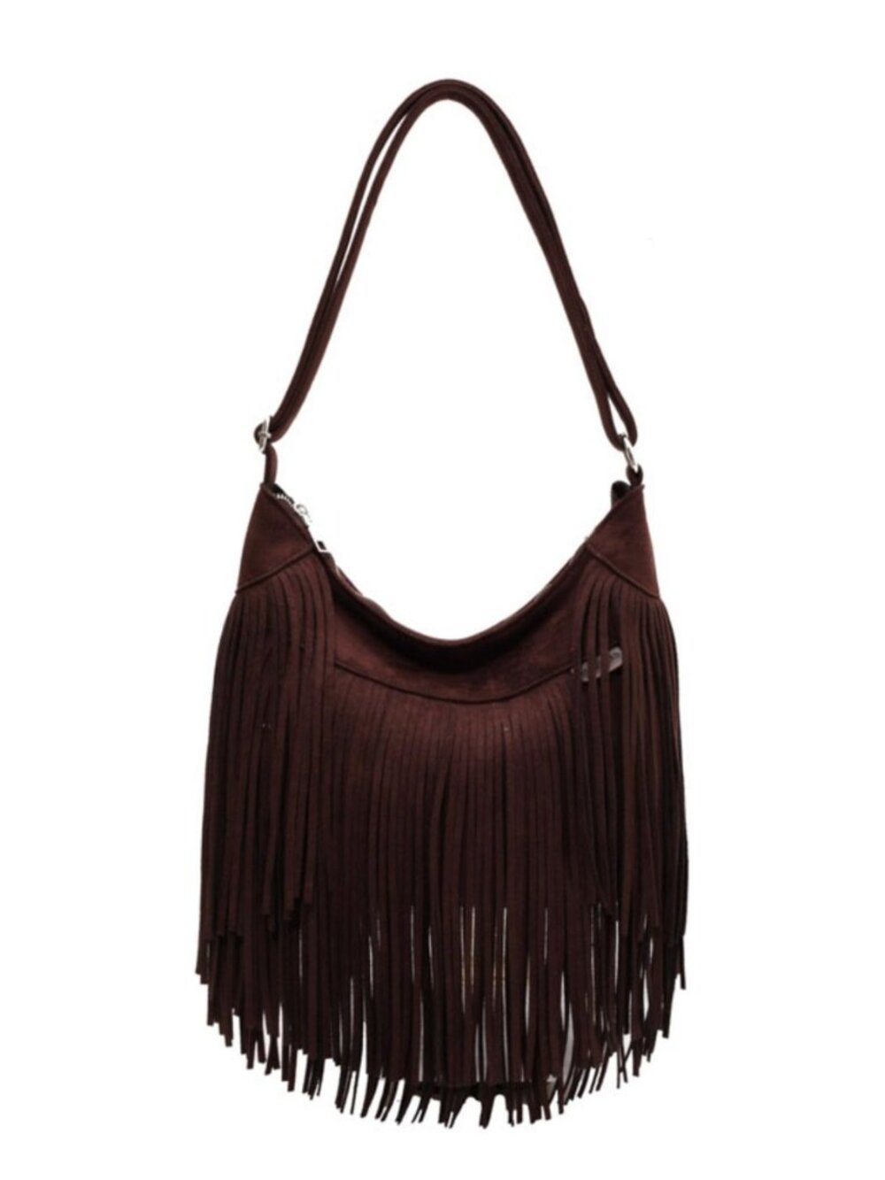 Women Vintage Suede Fringe Hobo Bag Tote Shoulder Bag Crossbody Bag and Hippie